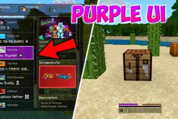 Minecraft Purple Colour UI